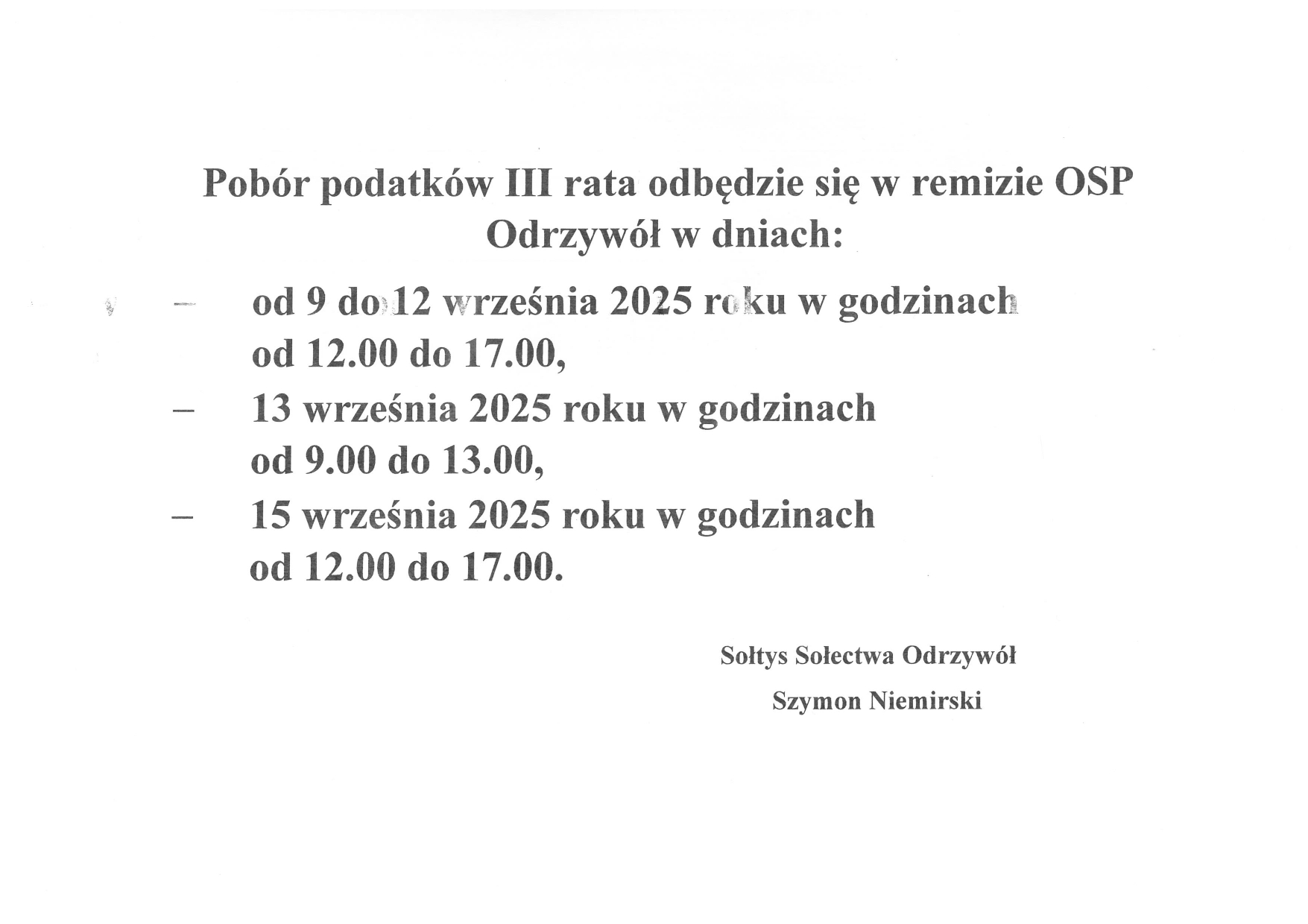 ogłoszenie